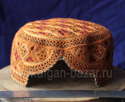 Традиционная афганская тюбетейка "Кулох".  Афганистан, современная работа