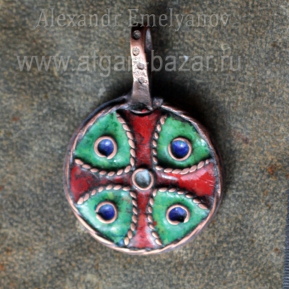 Александр Емельянов. Кулон "Крест", горячая эмаль по рельефу, перегородчатая эма