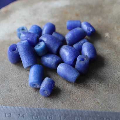 Африканские стеклянные бусины Кробо - African Ghana Krobo Beads. Лот из девятнад