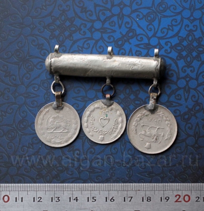 Традиционный туркменский или курдский цилиндрический амулет. Иран, туркмены или курды, 20 в. Традиционный туркменский или курдский цилиндрический амулет. Иран, туркмены или