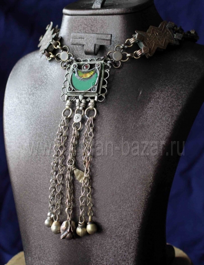 Колье с подвеской, сделанное из деталей старых афганских украшений. Автор - Александр Емельянов Колье с подвеской, сделанное из деталей старых афганских украшений. Автор - Алек