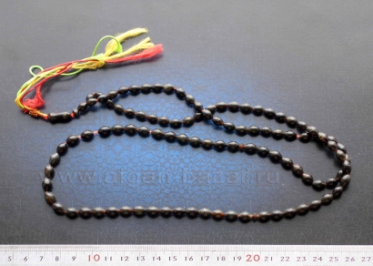 Четки из благородного серпентина "Шах Максуд" - 99 бусин. Иран или Афганистан, современная работа Четки из благородного серпентина "Шах Максуд" - 99 бусин