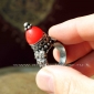 Старый бедуинский перстень. Йемен, 20 век. - Yemeni Tribal Ring with Coral 