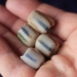 Африканские стеклянные бусины Кробо - African Ghana Krobo Beads. Лот из четырех 
