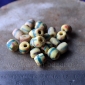Африканские стеклянные бусины Кробо - African Ghana Krobo Beads. Лот из двадцати
