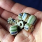 Винтажные африканские стеклянные бусины Кробо - African Ghana Krobo Beads. Лот из восьми бусин. Западная Африка, Гана, 20-21 вв. Винтажные африканские стеклянные бусины Кробо - African Ghana Krobo Beads. Лот и