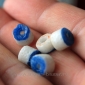 Африканские стеклянные бусины Кробо - African Ghana Krobo Beads. Лот из пяти бус