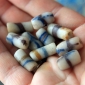 Африканские стеклянные бусины Кробо - African Ghana Krobo Beads. Лот из десяти б