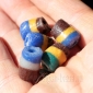 Африканские стеклянные бусины Кробо - African Ghana Krobo Beads. Лот из пяти бус