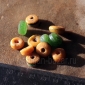 Африканские стеклянные бусины Кробо - African Ghana Krobo Beads. Лот из десяти п