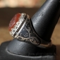 Винтажный иранский мужской перстень с каллиграфической надписью - поминовением. 