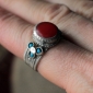 Винтажный афганский перстень с сердоликом. Западный Афганистан или Кашмир, 20-й 