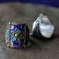 Марокканский перстень с горячей эмалью Марокко, Тизнит, современная работа