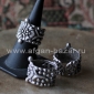 Турецкое кольцо в стиле Трайбл -  Tribal Style Silver plated Ring