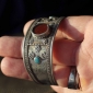 Туркменский браслет "Билезик" с сердоликовой вставкой. Афганистан, туркмены, вто