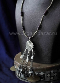 Афганское колье с подвесками из деталей старых племенных украшений