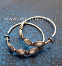 Старые племенные серьги. Индия или Пакистан, 20-й век - племена Кучи (Tribal Kuchi jewelry) Старые племенные серьги. Индия или Пакистан, 20-й век - племена Кучи (Tribal Kuc