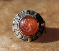 Афганский перстень с сердоликом и изображением газели