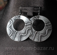Турецкие серьги из ювелирного сплава, посеребренные