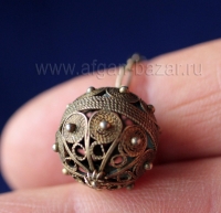 Старинная балканская пуговица-бусина с филигранью Балканы (территория Османской 
