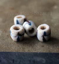 Винтажные африканские стеклянные бусины Кробо - African Ghana Krobo Beads. Лот и