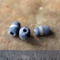 Африканские стеклянные бусины Кробо - African Ghana Krobo Beads. Лот из трех бус