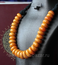 Марокканские бусины из рога и смолы (имитация янтаря), - 29 бусины