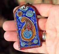 Александр Емельянов. кулон "Boteh" ("Узор Пейсли" ("Турецкий огурец")). Медь, го