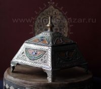 Марокканская шкатулка с горячей эмалью. Марокко, Анти-Атлас (Тизнит-Тарудант), с