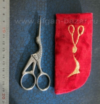 Традиционные бухарские золотошвейные ножницы из стали. Бухара, изделие фамильной