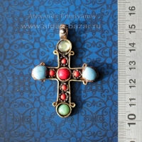 Кулон-крест в византийском стиле. Автор - Александр Емельянов