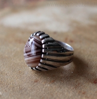 Перстень с агатом (ониксом). Египет, современная работа Перстень с агатом (ониксом). Египет, современная работа