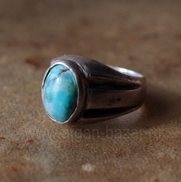 Египетский винтажный перстень с синайской бирюзой