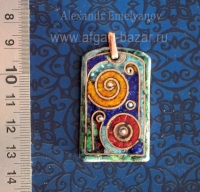Александр Емельянов. кулон "Музыка сфер". Медь, горячая перегородчатая эмаль