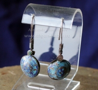 Серьги с горячей эмалью "Архаика".  Автор - Александр Емельянов