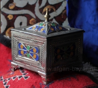 Марокканская шкатулка с горячей эмалью. Марокко, Анти-Атлас (Тизнит-Тарудант)