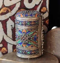 Марокканская шкатулка-браслет с горячей эмалью. Марокко, Анти-Атлас (Тарудант), современная работа Марокканская шкатулка-браслет с горячей эмалью