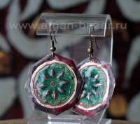 Александр Емельянов. серьги "Бактрия". Горячая эмаль, авторская работа
