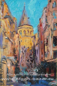 Александр Емельянов. Галата (Стамбул). Картон, масло Александр Емельянов. Галата (Стамбул). Картон, масло