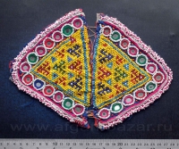 Лот из двух парных бисерный нашивок - украшения для платья. Афганистан или Пакис