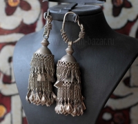 Афганские племенные серьги - височные подвески