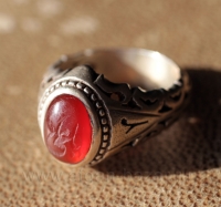 Винтажный шиитский мужской перстень с сердоликом.  Иран, 20 в. Размер - 20