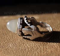 Винтажный иранский перстень с халцедоном. Иран, Тебриз, 20.