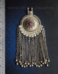 Пуштунская племенная подвеска - амулет.  Украшения Кучи (Kuchi jewelry). Пакиста