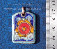Александр Емельянов. кулон "Солнце". Медь, горячая перегородчатая эмаль