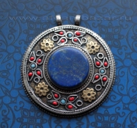 Афганская подвеска в восточном стиле с лазуритом