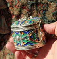 Марокканская шкатулка-браслет с горячей эмалью