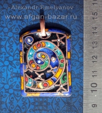 Александр Емельянов. Кулон "Змей Мехен". Горячая перегородчатая эмаль