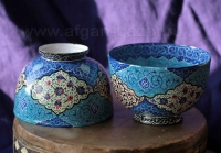 Чашка-пиала в технике традиционной иранской горячей расписной эмали "Мина" или "