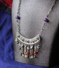 Кулон на цепочке, сделанный из старой афганской заколки